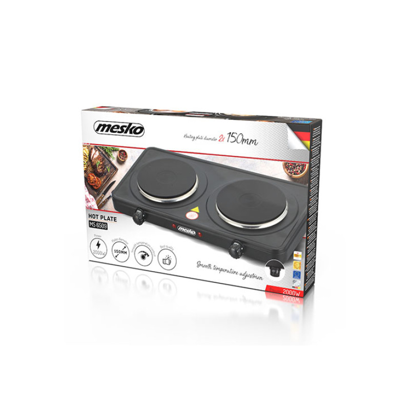 Elektriskā plīts 2000W, MS 6509, MESKO